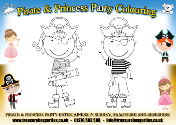 Free Pirate and Princess Colouring Activity Sheet to print at home 3
