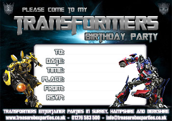 Transformers Free Party Invitation – Printable