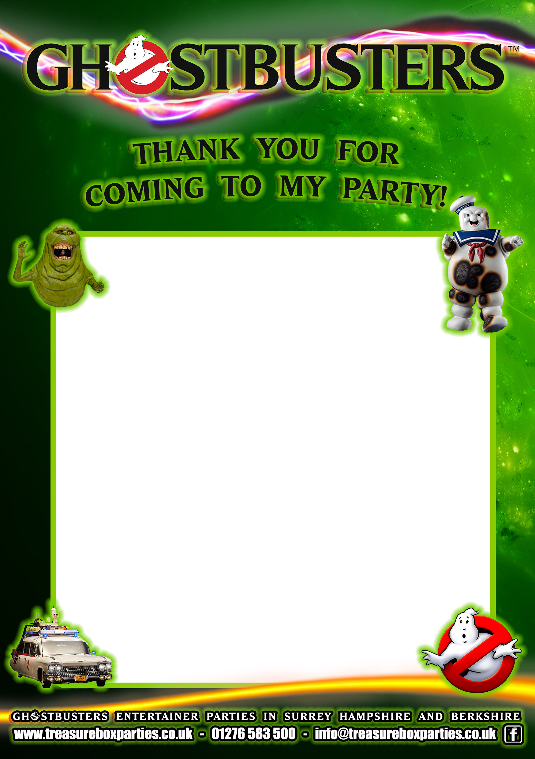 Ghostbusters Free Party Invitations And Activities Downloads Childrens Entertainer Parties Surrey Berkshire Hampshire Treasure Box Parties Supplies Kids Party Games Ideas