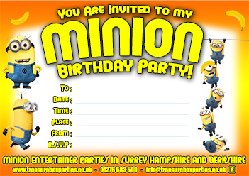 Free Printable Minions Birthday Party Invitation