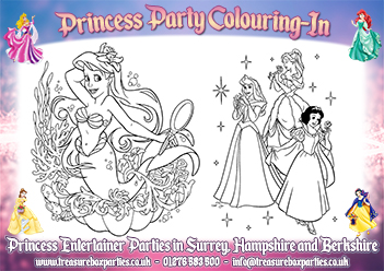 Free Disney Princess Colouring Page 01