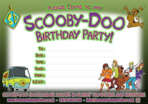 Free Printable Scooby Doo Birthday Party Invitations