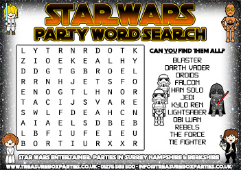 Free Printable Star Wars Wordsearch