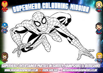Free Superhero Colouring Page 02