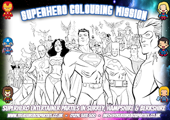 Free Printable Superhero Colouring Page 03