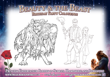 A Free Beauty and the Beast (2017) Printable Colouring Activity Sheet