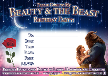 A Free Beauty and the Beast Birthday Party Invitation