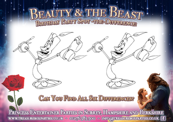 A Free Beauty and the Beast (2017) Printable Spot-the-Difference Activity Sheet