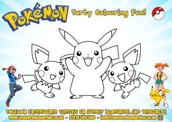 A free Pokemon Colouring Page 3 – A great Party Bag filler