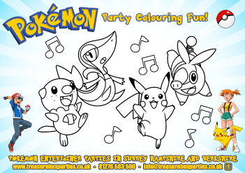 Free Pokemon Colouring Page 2 – Printable Party Bag Filler