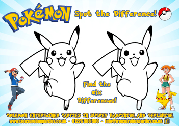 Free Pokemon Spot-the-Difference Printable Activity Sheet