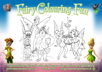 Free printable Disney Fairies Tinkerbell Colouring Activity Sheet 2