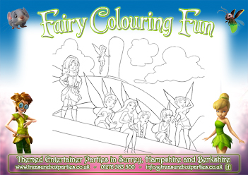 Free printable Disney Fairies Tinkerbell Colouring Activity Sheet 3