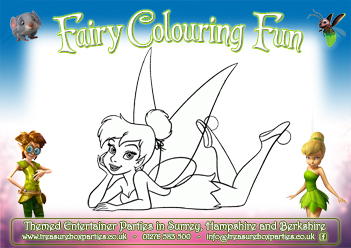Free Printable Disney Fairies Tinkerbell Colouring Activity Sheet 1