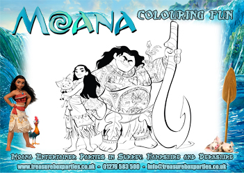Free Moana Printable Colouring Sheet 01