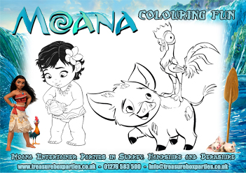 Free Moana Printable Colouring Sheet 02