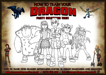 A free printable How To Train Your Dragon Colouring Sheet 02