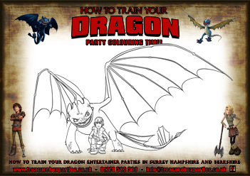 A free printable How To Train Your Dragon Colouring Sheet 03