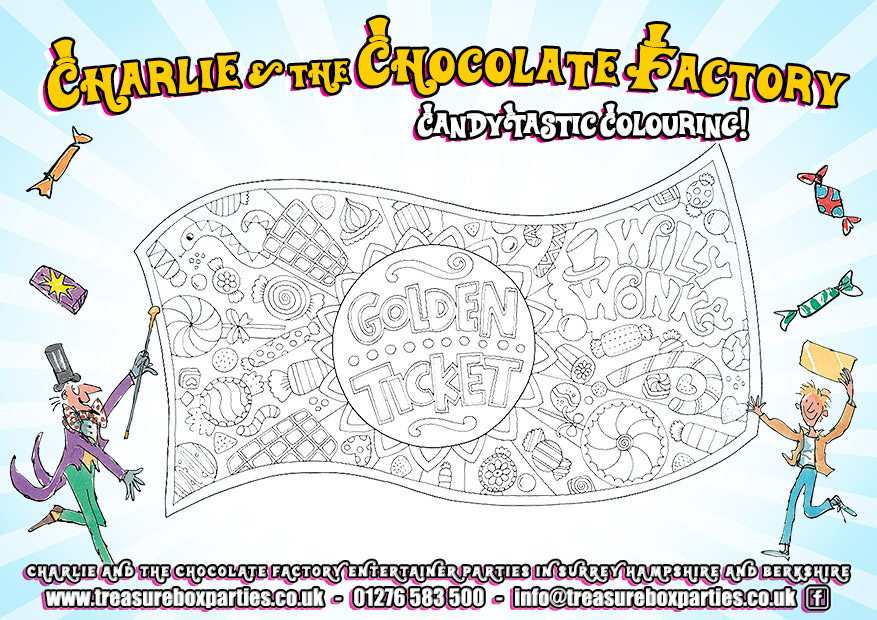 Charlie and the Chocolate Factory – Party Colouring Sheet 01