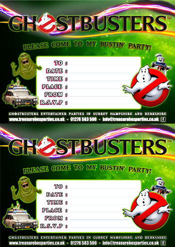 Ghostbusters Party Invitation Sheet – Free to Print at home