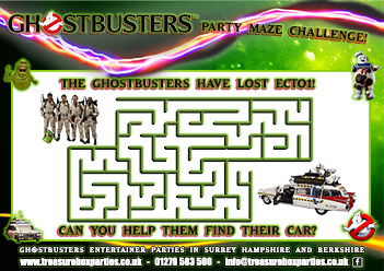 Ghostbusters Party Maze – Free to Print at home