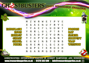 Ghostbusters Party Wordsearch – Free to Print at home