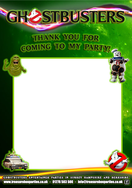 Ghostbusters Party Thank You Note – Free to Print at home