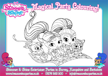 Shimmer and Shine Free Colouring 1 – Print at Home