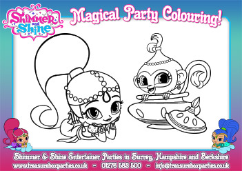 Shimmer and Shine Free Colouring 2 – Print at Home