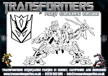 Transformers Party Colouring Sheet 3 – Free Print at Home