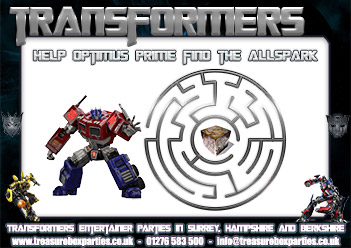 Transformers Party Maze – Free Printable Activity Sheet