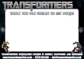 Transformers Party Thank You Note – Free Print at Home