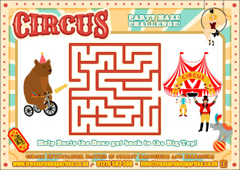 Circus Animal Maze Game Party Bag Fillers Assorted  NEW 