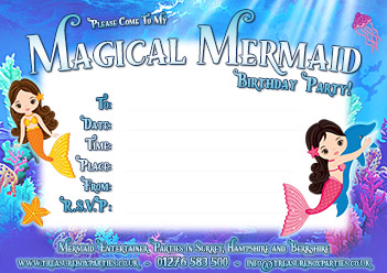 Mermaid Birthday Party Free Printable Invitation