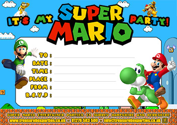 Super Mario – Free Printable Party Invitation