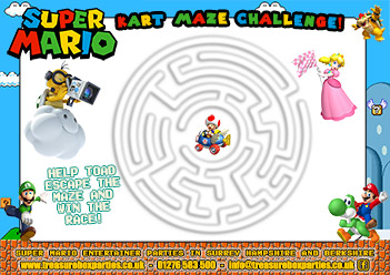 Super Mario – Free Printable Party Maze Activity Sheet
